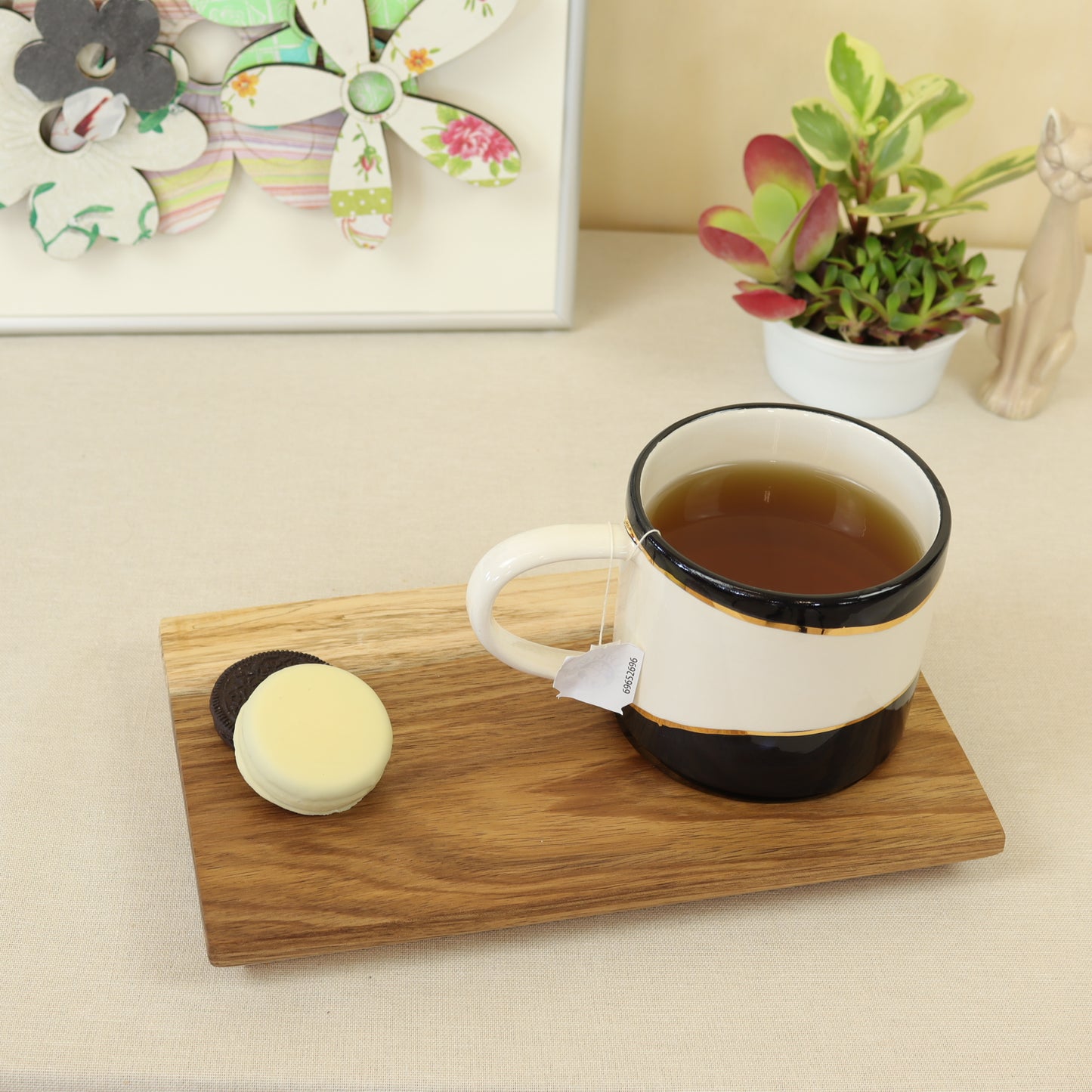 Taza abstracta negra 545