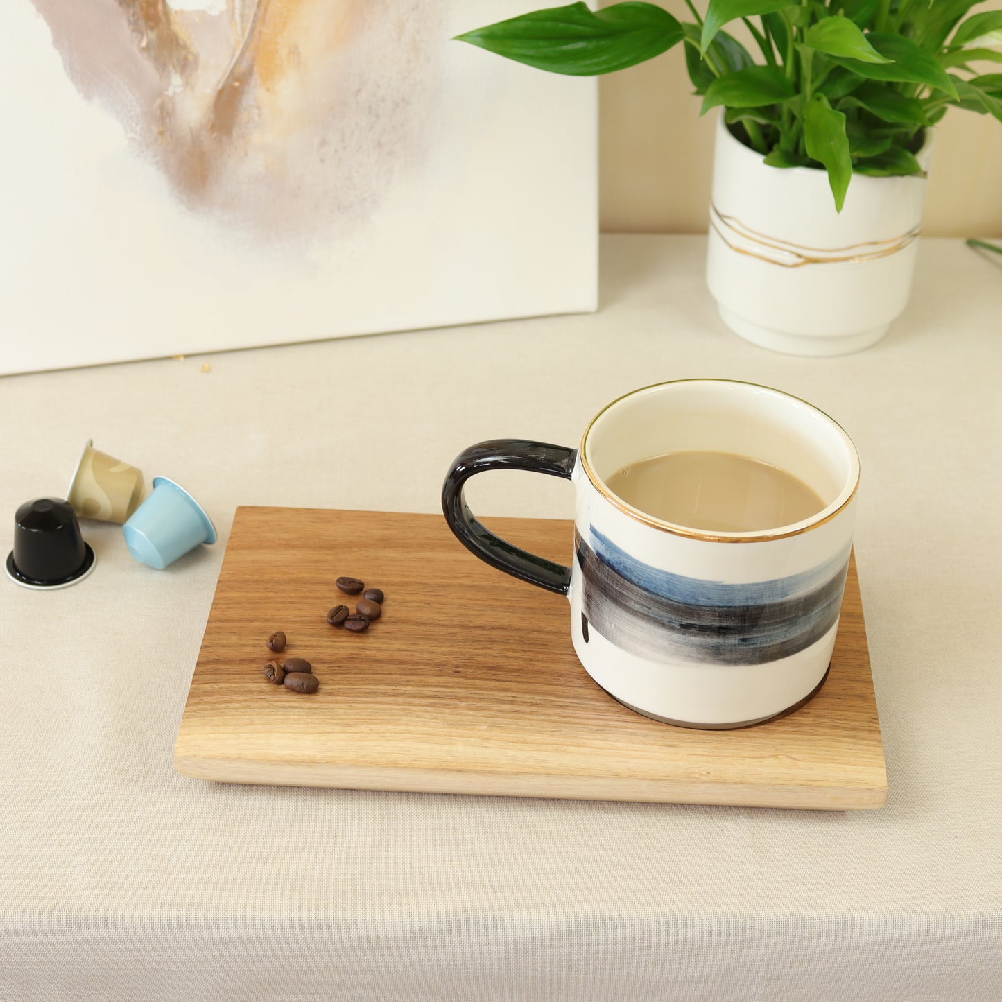 taza abstracta negra 397