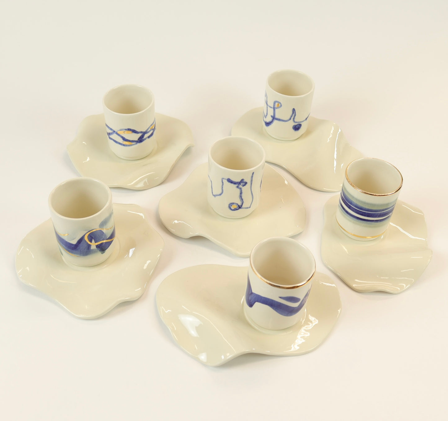 Juego de 6 tazas de café C025