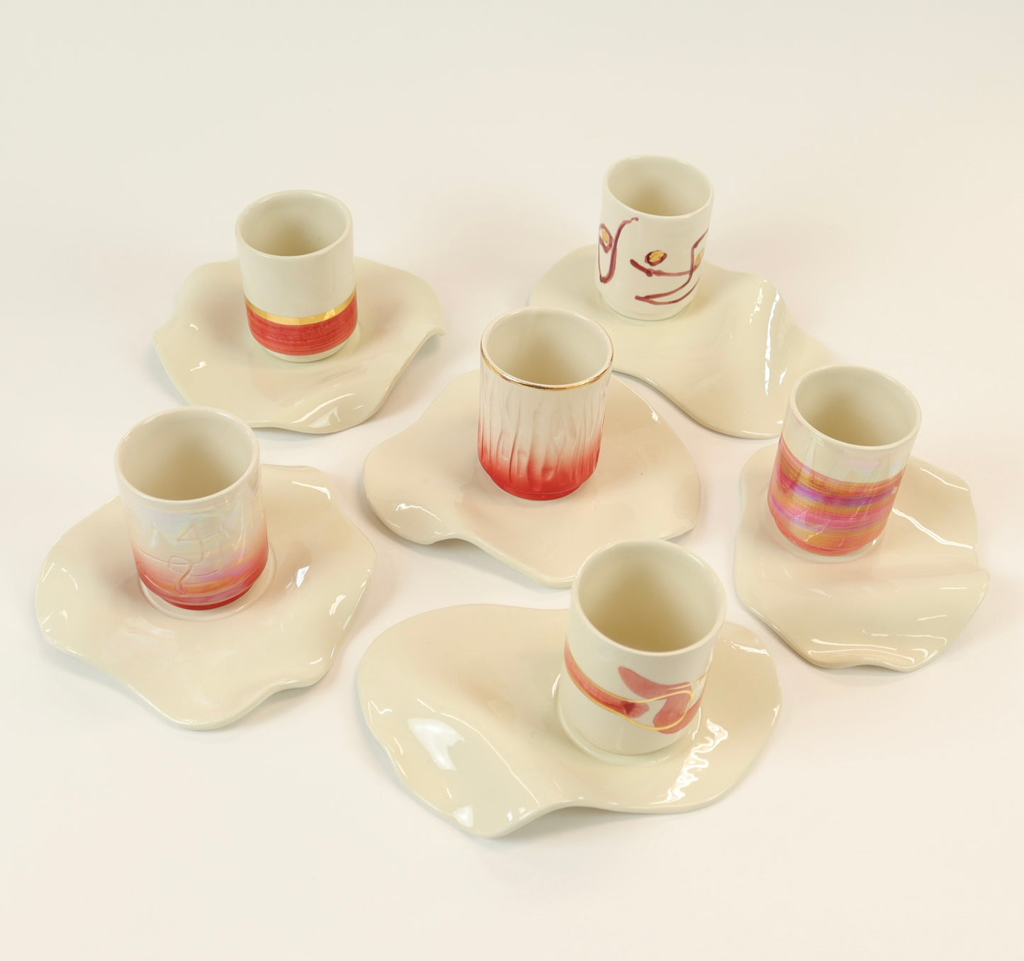 Juego de 6 tazas de café C043
