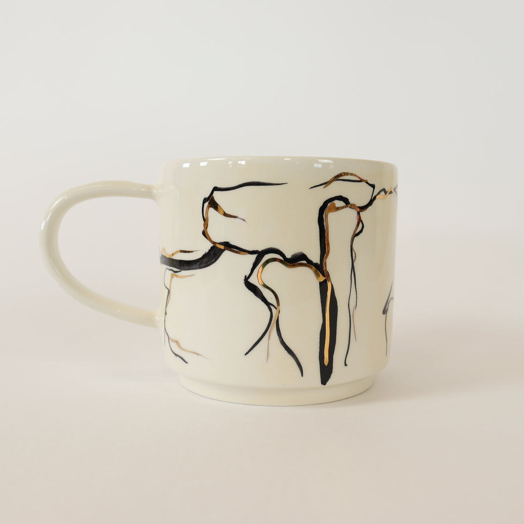 caneca abstrato preto 606